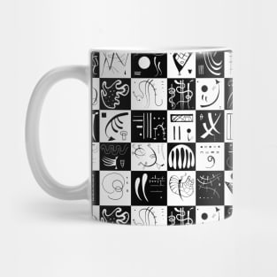 Kandinsky - Black and White Pattern Mug